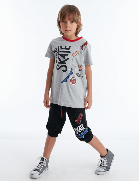 Mushi Born to Skate Boy Capri T-shirt Set