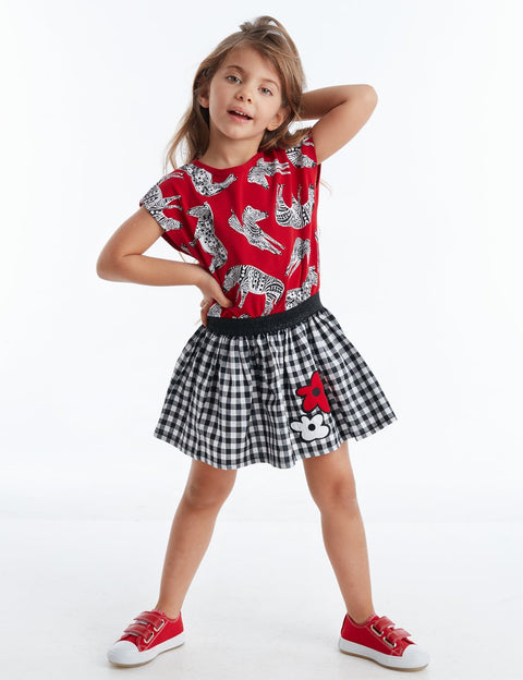 Mushi Zebra Plaid Dress