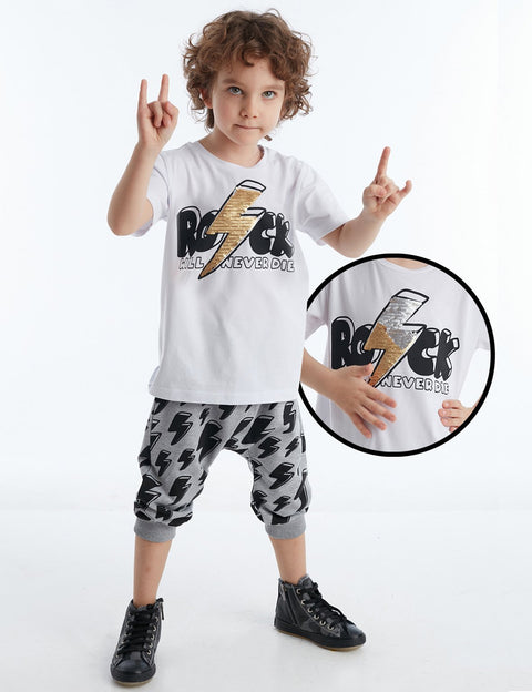 Mushi Thunder Rock Boy Capri T-shirt Set