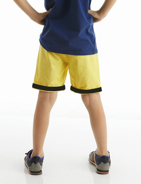 Mushi  Yellow Gabardine Boy Shorts