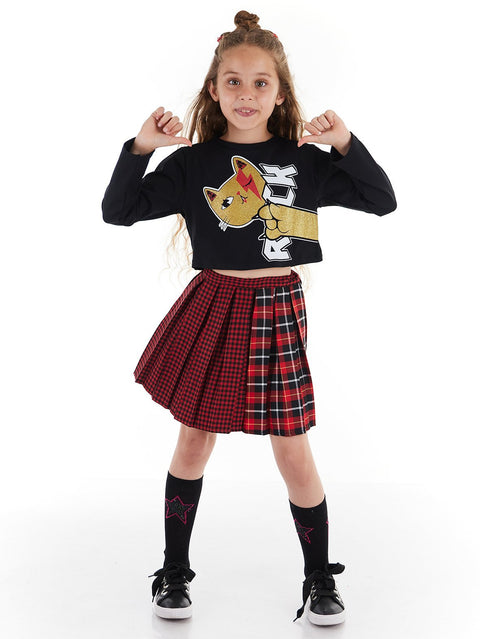 Mushi Rock Girl T-shirt&Skirt Set