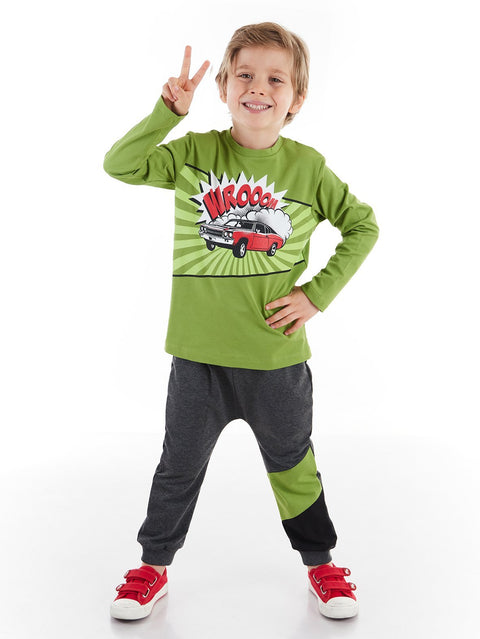 Mushi Wroom Boy T-shirt&Pants Set