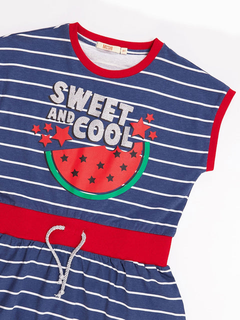 Mushi Cool Melon Striped Dress