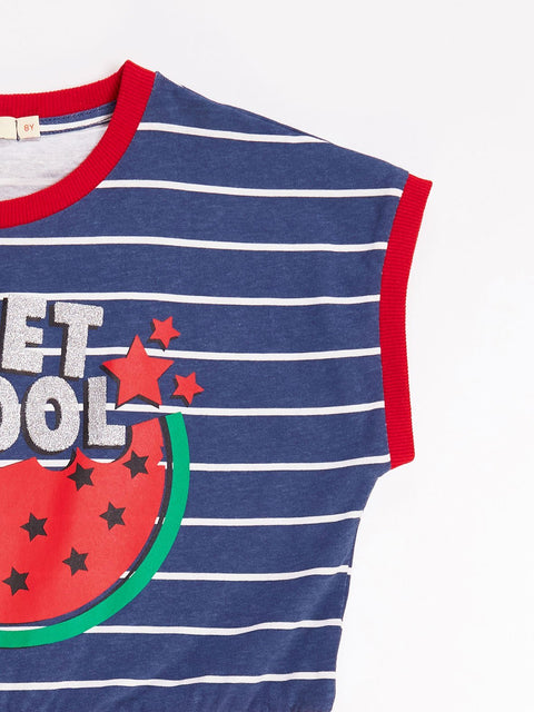 Mushi Cool Melon Striped Dress