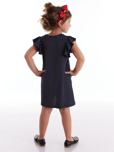 Mushi Dotted Poppy Cotton Girl Dress