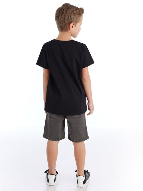 Mushi Fast Boy T-shirt & Denim Shorts Set