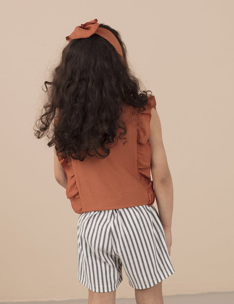 Ollie & Olla Rusty Colored Girl Top