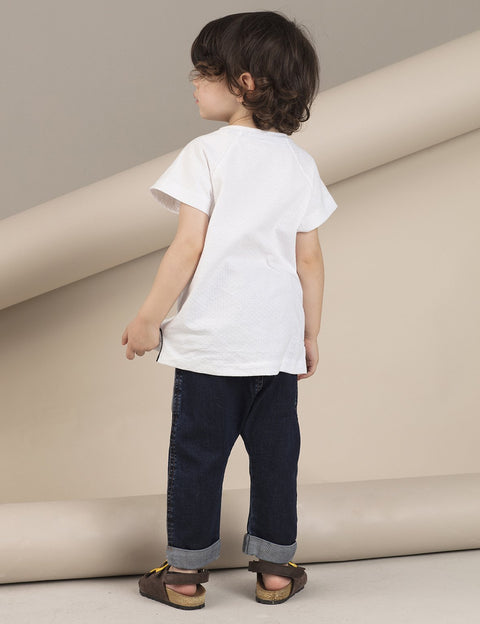 Ollie & Olla White Reglan Boy T-shirt