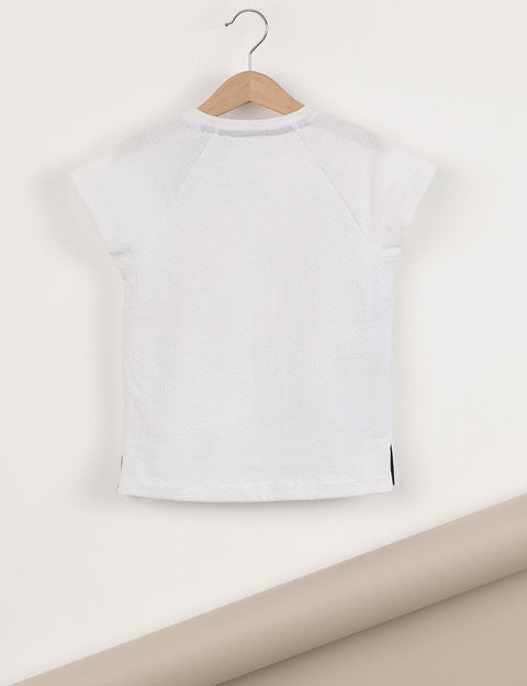 Ollie & Olla White Reglan Boy T-shirt