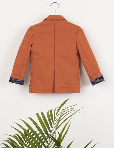 Ollie & Olla Rusty Colored Boy Blazer