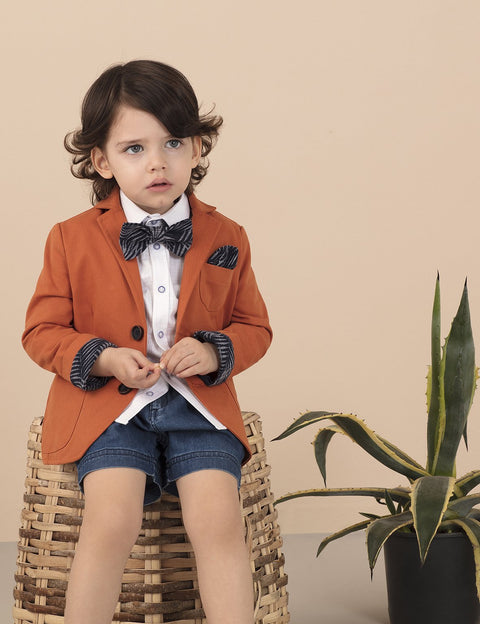Ollie & Olla Rusty Colored Boy Blazer