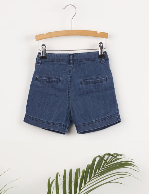 Ollie & Olla Blue Mid-Wash Boy Denim Shorts