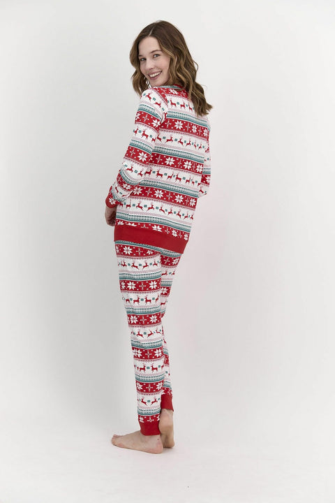 Pierre Cardin Women's Red Deer Pajamas Set