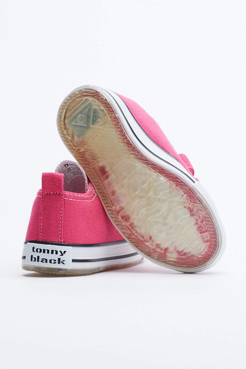 TonnyBlack Fuchsia Children's Sports Shoes With Light Velcro