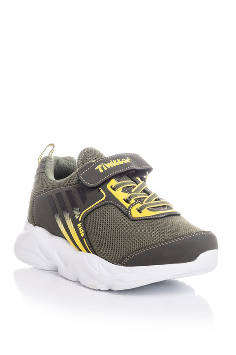 TonnyBlack Khaki Yellow Children's Sports Shoes