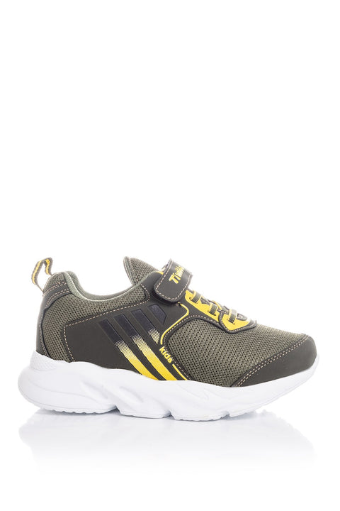 TonnyBlack Khaki Yellow Children's Sports Shoes