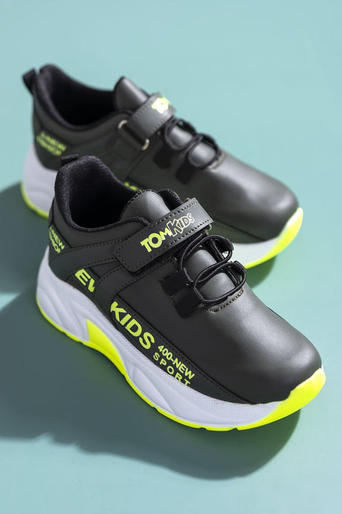 TonnyBlack Khaki Yellow Children's Sports Shoes