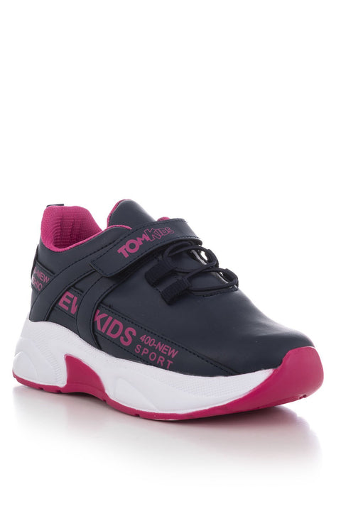 TonnyBlack Navy Pink Kids Sneakers