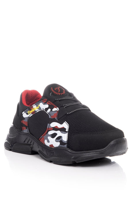 TonnyBlack Black Kids Sports Shoes