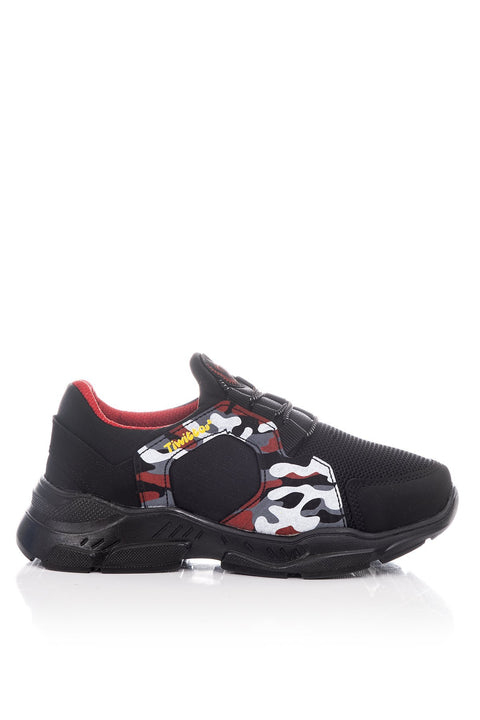 TonnyBlack Black Kids Sports Shoes
