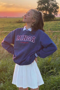 Madmext Women Blue Sweatshirt Mg1146
