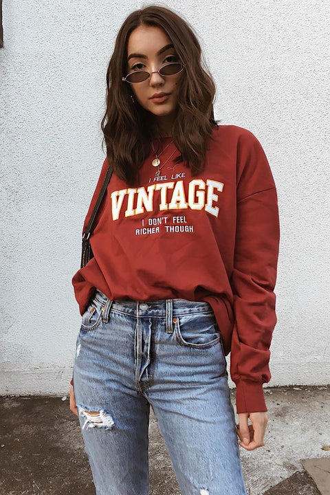 Madmext Mad Girls Red Sweatshirt MG970