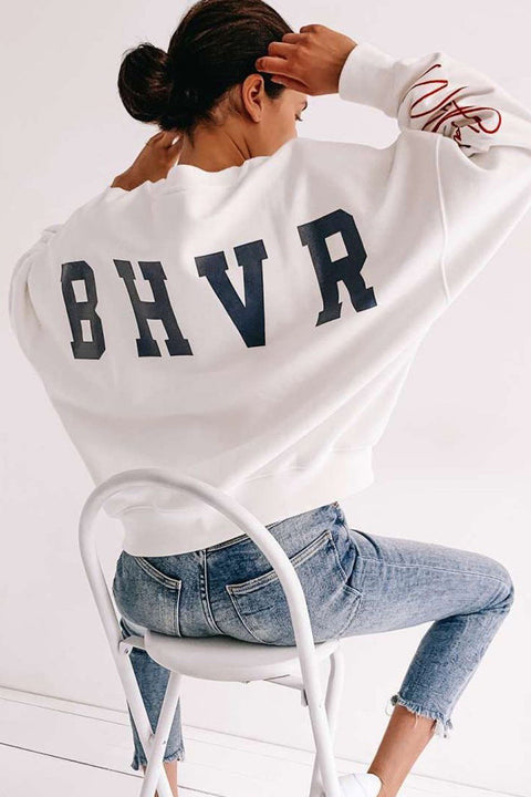 Madmext Mad Girls White Sweatshirt mg1180