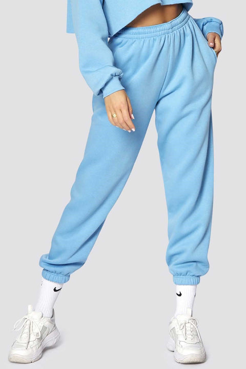 Madmext Women's Blue Basic Women's Sweatpants MG771