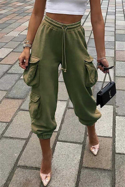 Madmext Women's Double Cargo Pocket Khaki Women's Sweatpants MG331