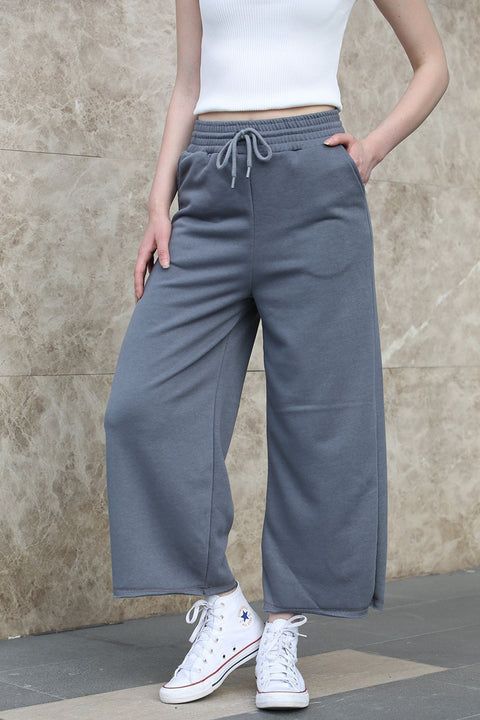 Madmext Women's Smoked Wide Leg Sweatpants MG1100