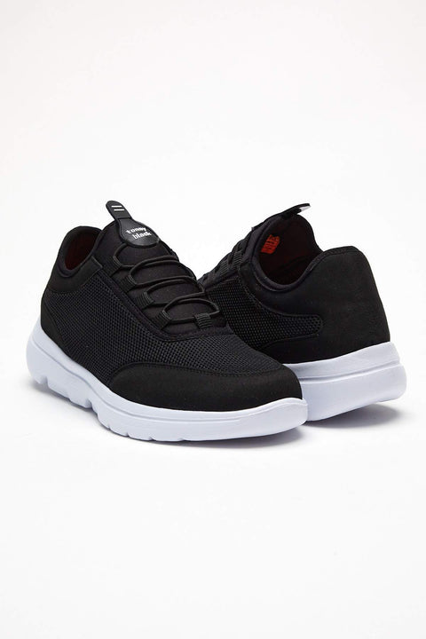 TonnyBlack Black and White Men's Sports Shoes