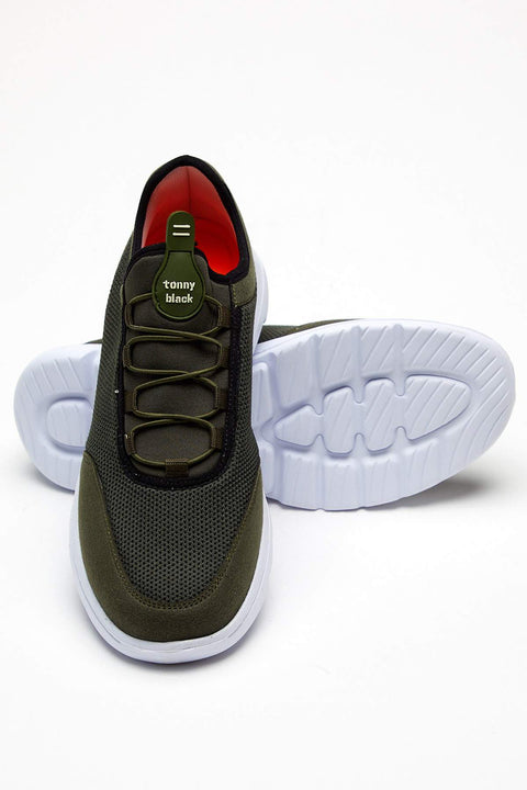 TonnyBlack Khaki Men's Sports Shoes