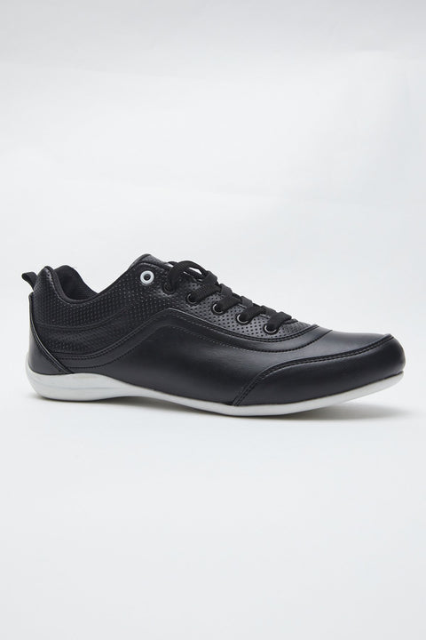 TonnyBlack Black and White Men's Sports Shoes