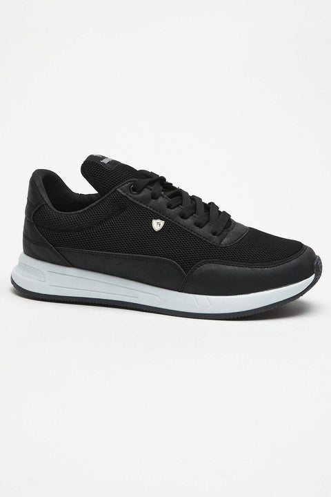TonnyBlack Black and White Men's Sports Shoes