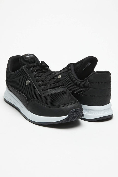 TonnyBlack Black and White Men's Sports Shoes
