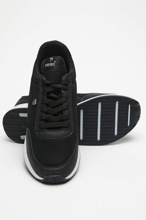 TonnyBlack Black and White Men's Sports Shoes