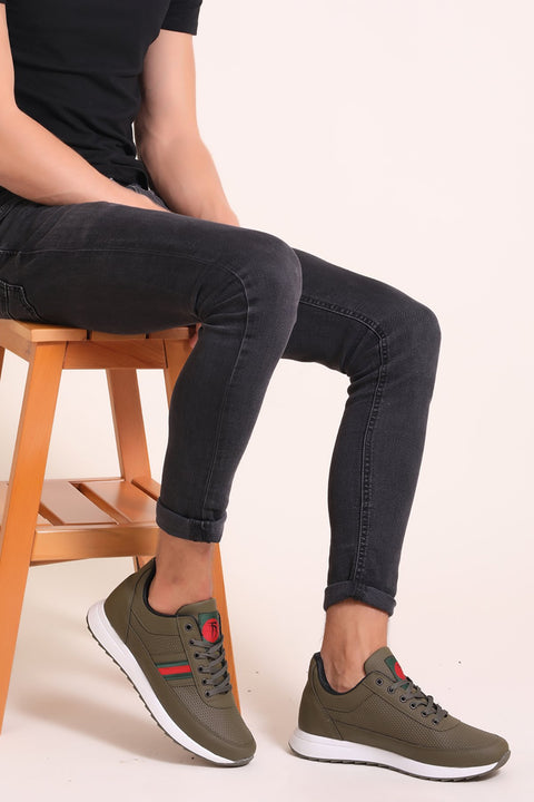 TonnyBlack Khaki Men's Sports Shoes