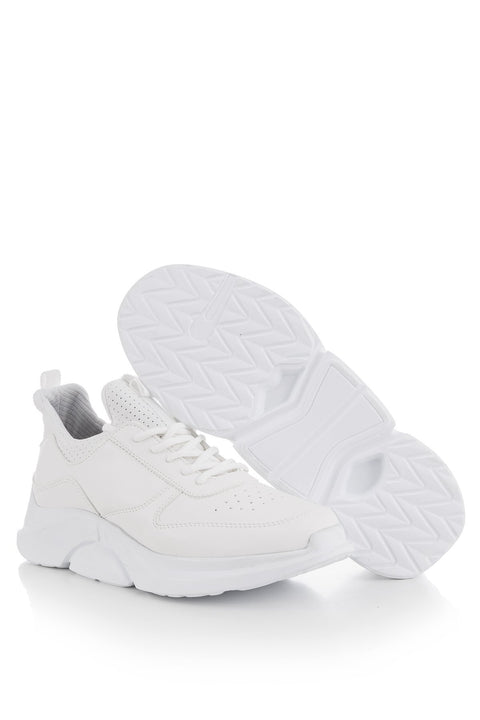 TonnyBlack White Men's Sports Shoes