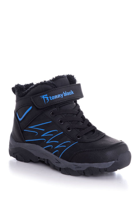Tonny Black Blue Kids Trekking Boots Tbwin