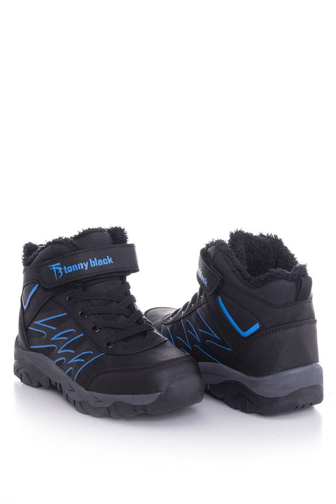 Tonny Black Blue Kids Trekking Boots Tbwin
