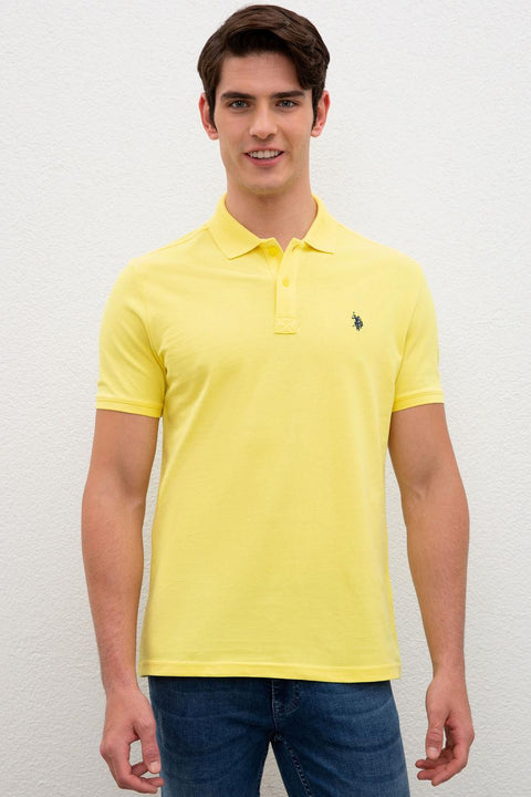 Us Polo Assn Men's Yellow T-Shirt Basic 50217612-VR044