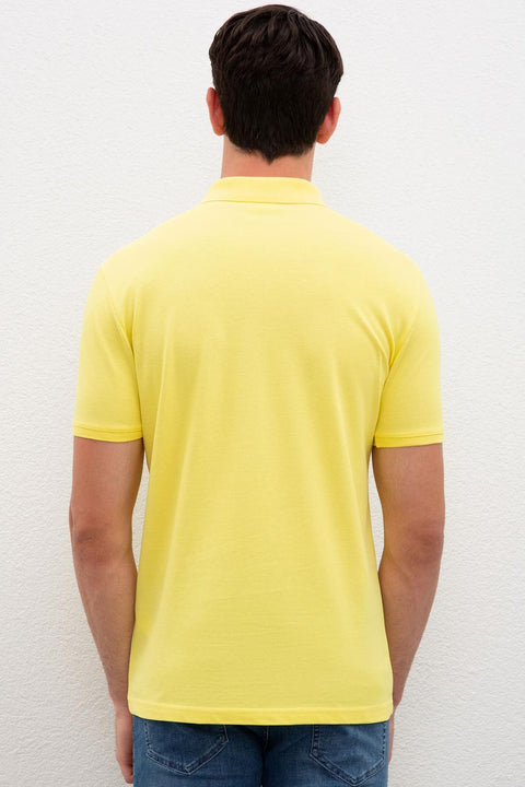 Us Polo Assn Men's Yellow T-Shirt Basic 50217612-VR044