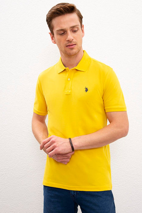 Us Polo Assn Men's Yellow T-Shirt Basic 50217612-VR043