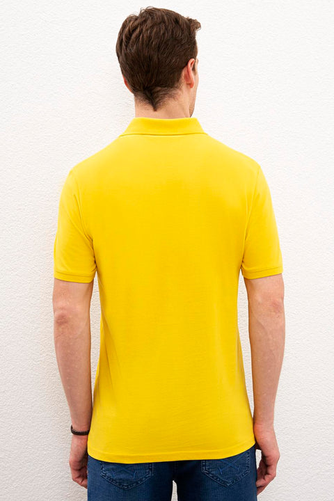 Us Polo Assn Men's Yellow T-Shirt Basic 50217612-VR043
