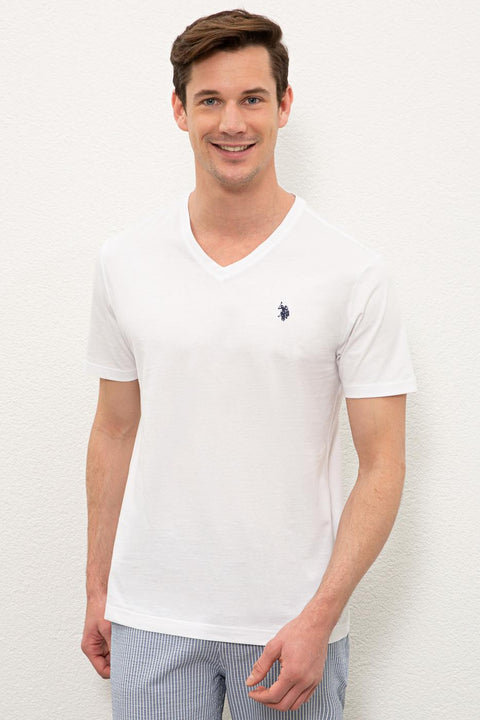 Us Polo Assn Men's White T-Shirt Basic 50232305-VR013