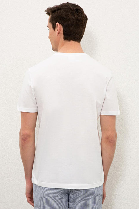 Us Polo Assn Men's White T-Shirt Basic 50232305-VR013