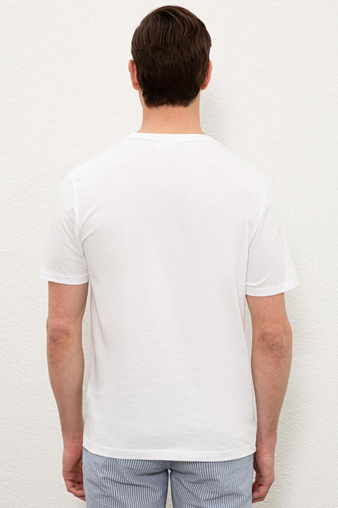 Us Polo Assn Men's White T-Shirt Basic 50232300-VR013
