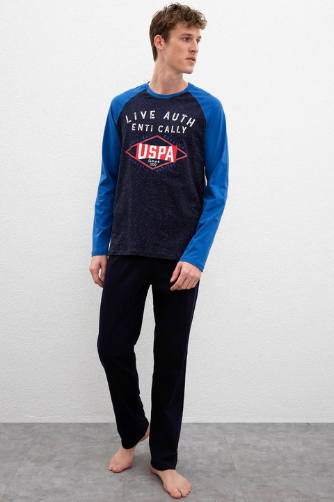 Us Polo Assn Men's Blue Pajamas Set 50223327-VR045
