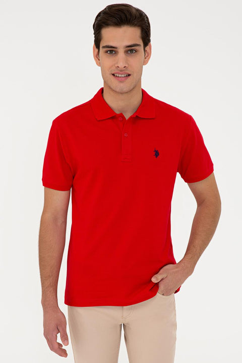 Us Polo Assn Men's Red T-Shirt Basic 50232303-VR030