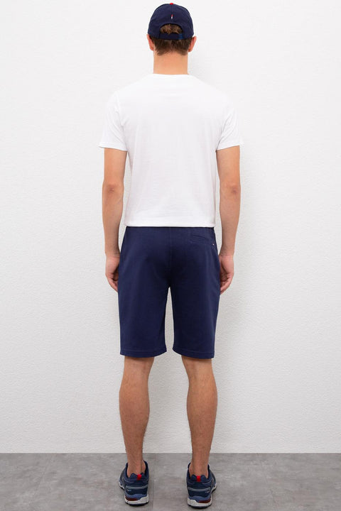 Us Polo Assn Men's Navy Blue Knitted Shorts 50224107-VR033